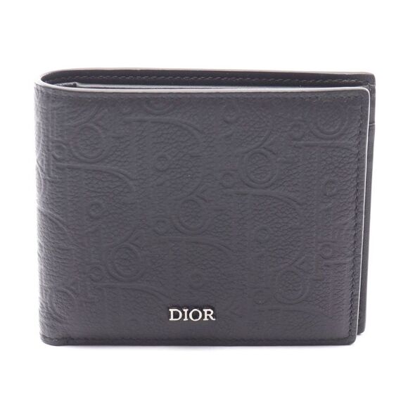 Dior Leather Oblique Embossed Logo Wallet - Picture 1 of 6